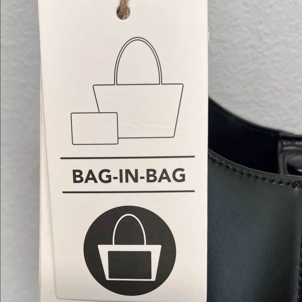 Antik Kraft |  Black Faux Leather Shoulder Bag - Picture 3 of 10